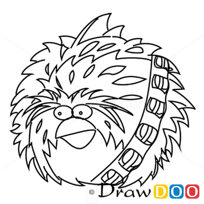 angry birds star wars chewbacca coloring pages