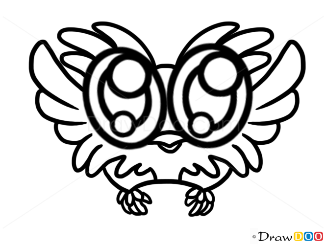 How to Draw Cute Owl, Cute Anime Animals