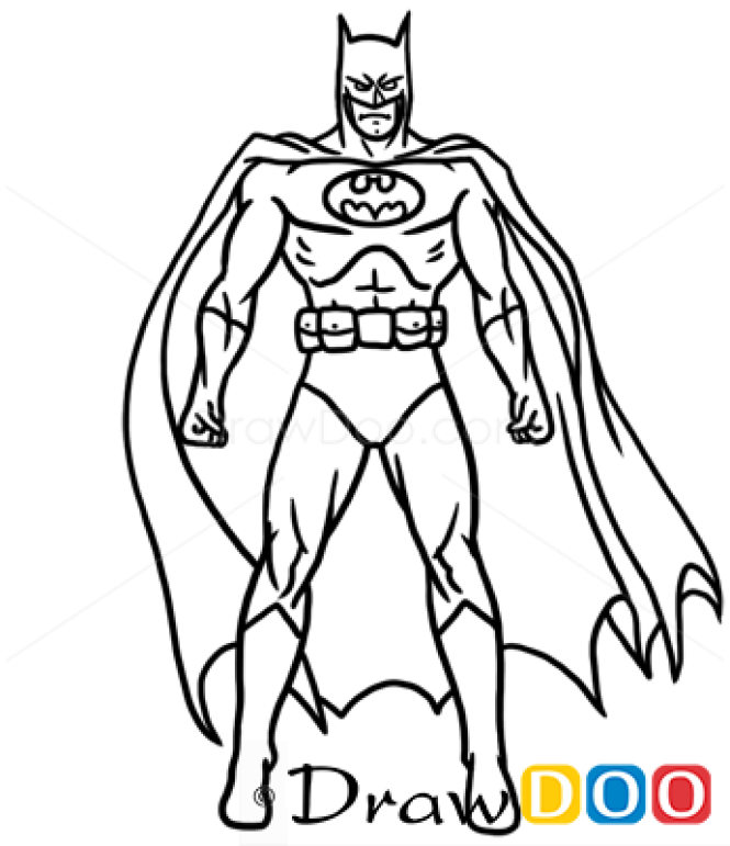 Step-by-Step Drawing Tutorial for Cartoon Batman