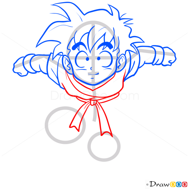 How to Draw Son Goten from Dragon Ball Z (Dragon Ball Z) Step by