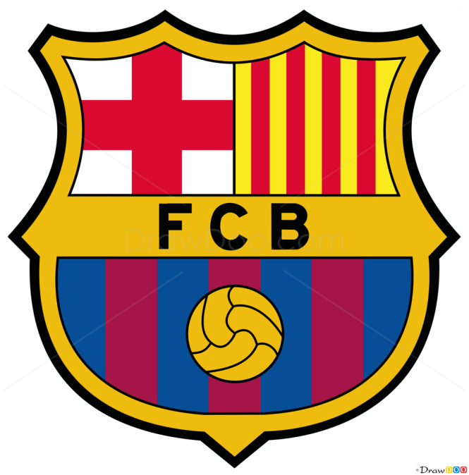 How To Draw Barcelona Football Logos