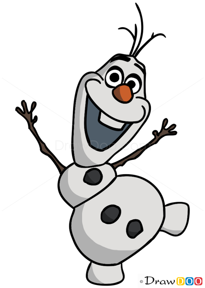 how to draw frozen characters olaf