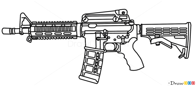 m4a1 drawing