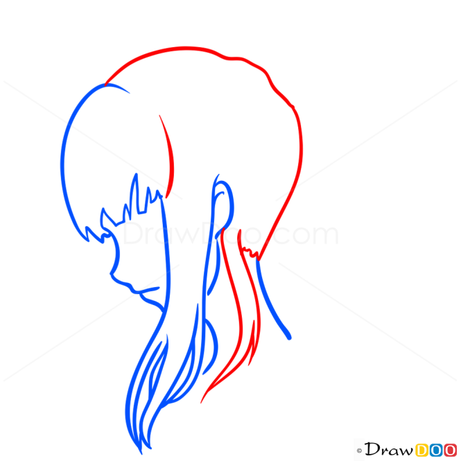 How to Draw an Anime Girl in Side Profile with Curly Hair and a