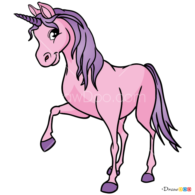 How To Draw Pink Unicorn Horses And Unicorns