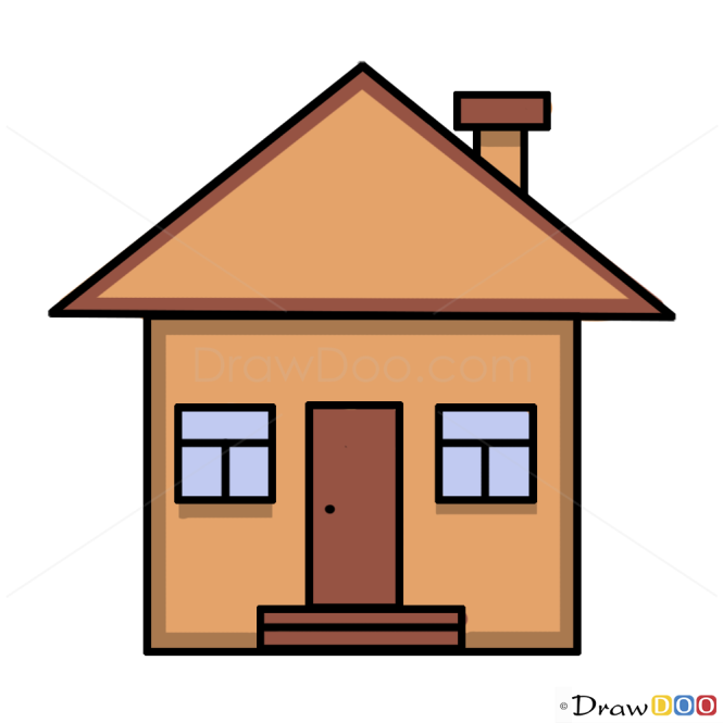 how to draw a easy house