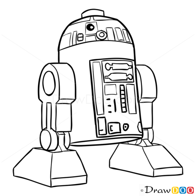 How to Draw R2-D2, Lego Starwars
