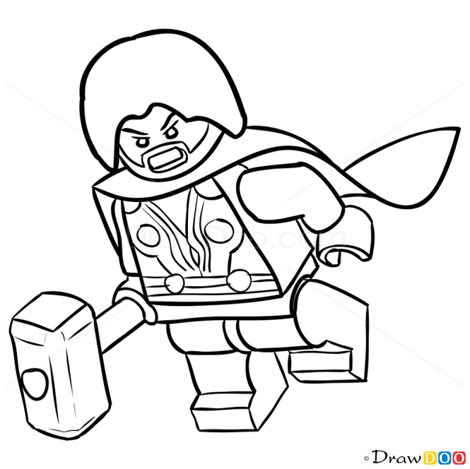 Lego Thor Coloring Pages Coloring Pages