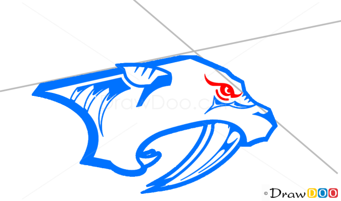 How to Draw the NASHVILLE PREDATORS Logo (NHL)  Narrated Easy Step-by-Step  Tutorial 