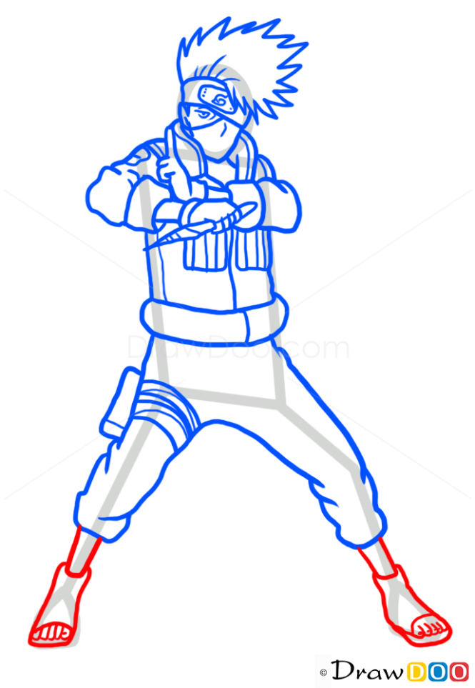 How To Draw Kakashi Hatake - Step By Step for beginners