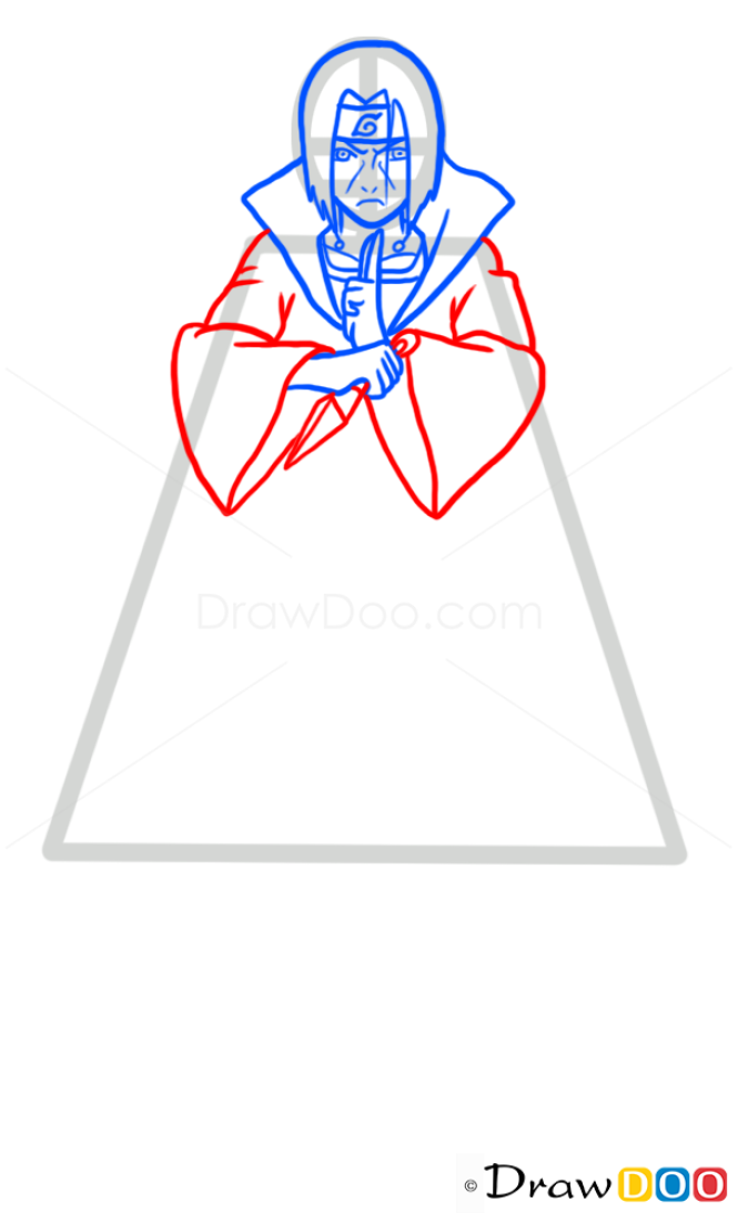 Uchiha Itachi Drawing Tutorial - How to draw Uchiha Itachi step by