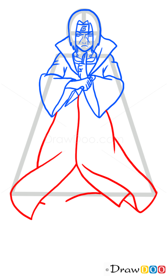 Uchiha Itachi Drawing Tutorial - How to draw Uchiha Itachi step by