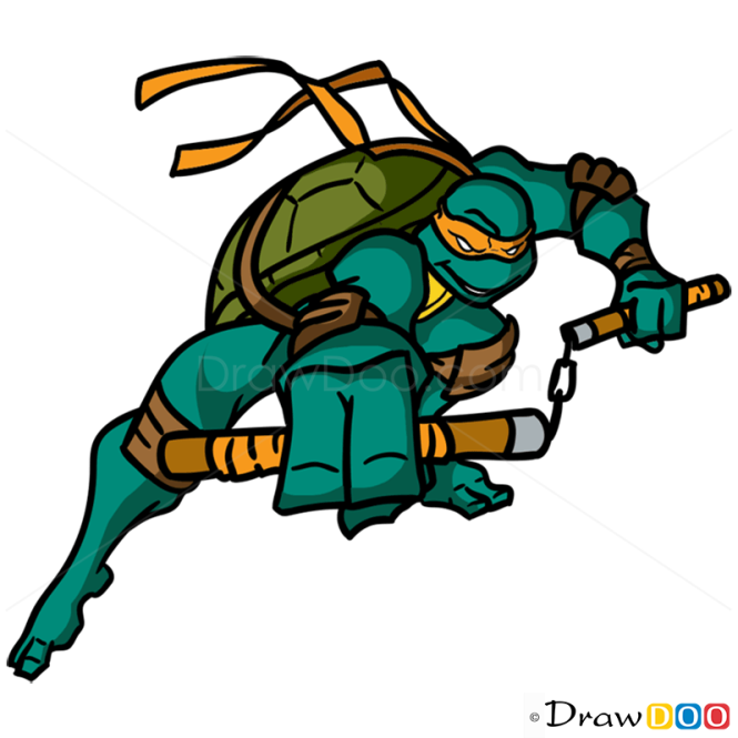 how to draw a baby ninja turtle