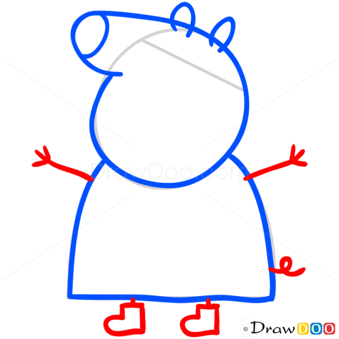 How to Draw Mummy Pig 1, Peppa Pig