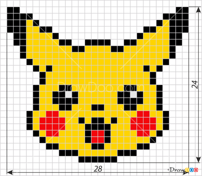 How to Draw Pikachu, Pixel Cartoons