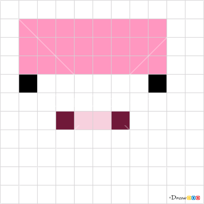 minecraft pig face pixel art