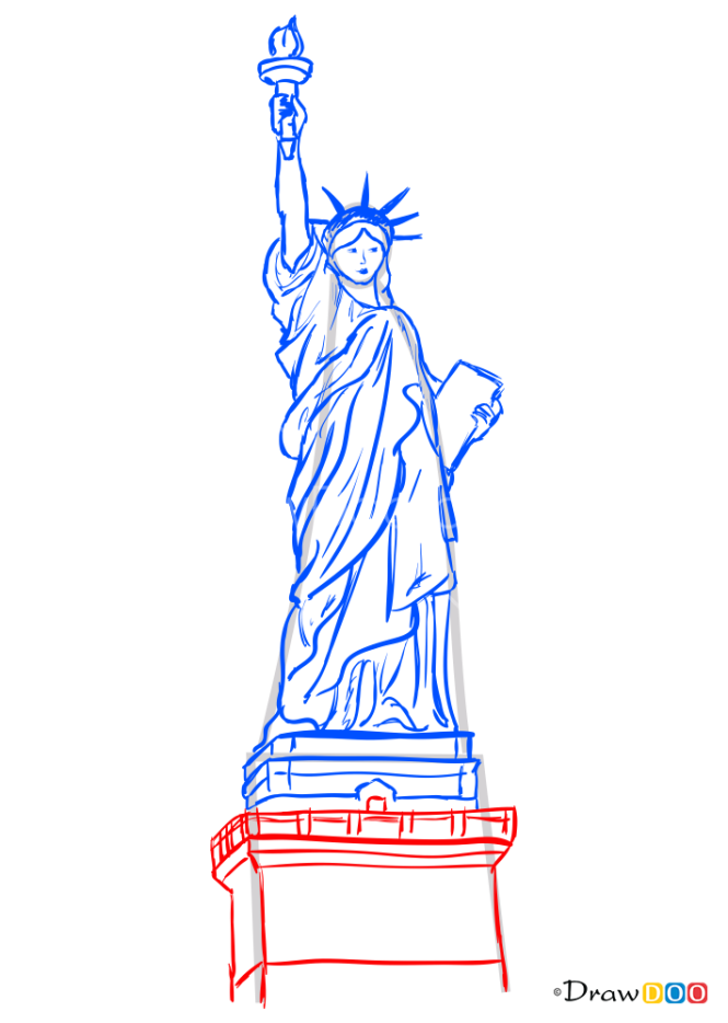 How to Draw Statue of Liberty, World Marvels