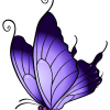 purple butterfly drawing