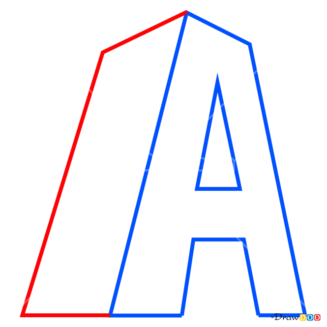 How to Draw A, 3D Letters
