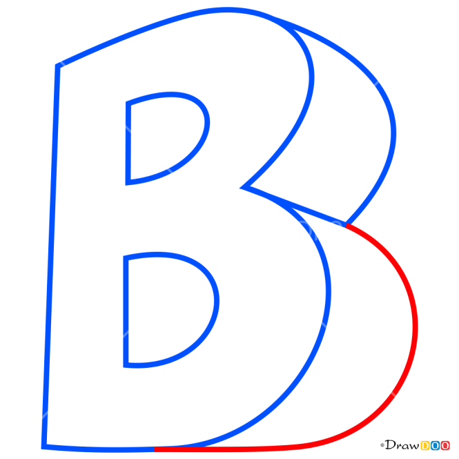 How to Draw B, 3D Letters
