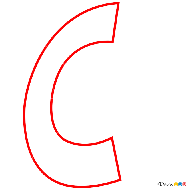 How to Draw C, 3D Letters