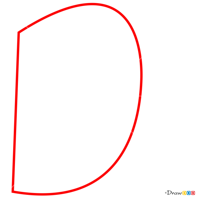 How to Draw D, 3D Letters