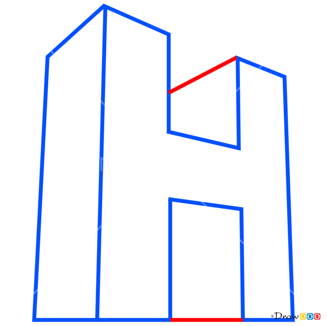 How to Draw H, 3D Letters
