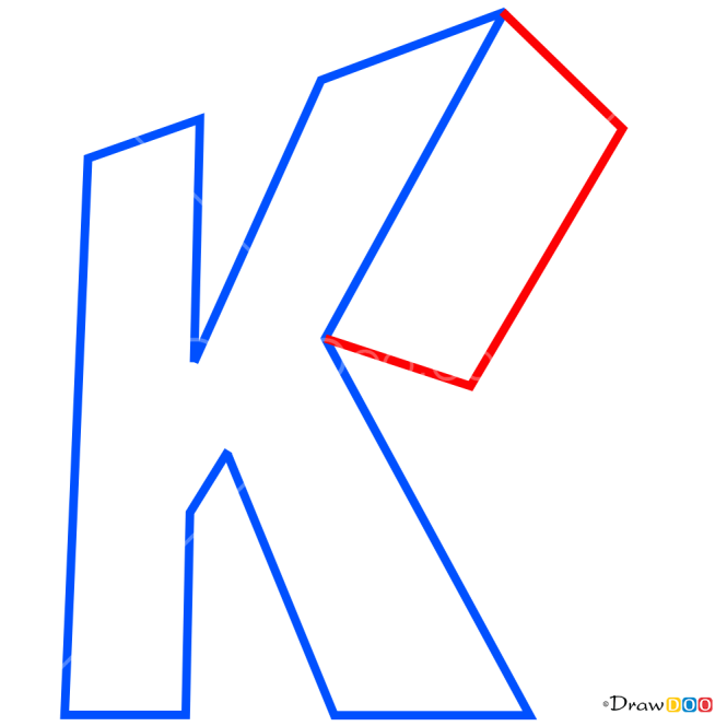 How to Draw K, 3D Letters