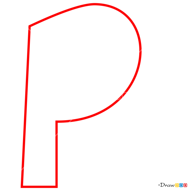 How to Draw P, 3D Letters