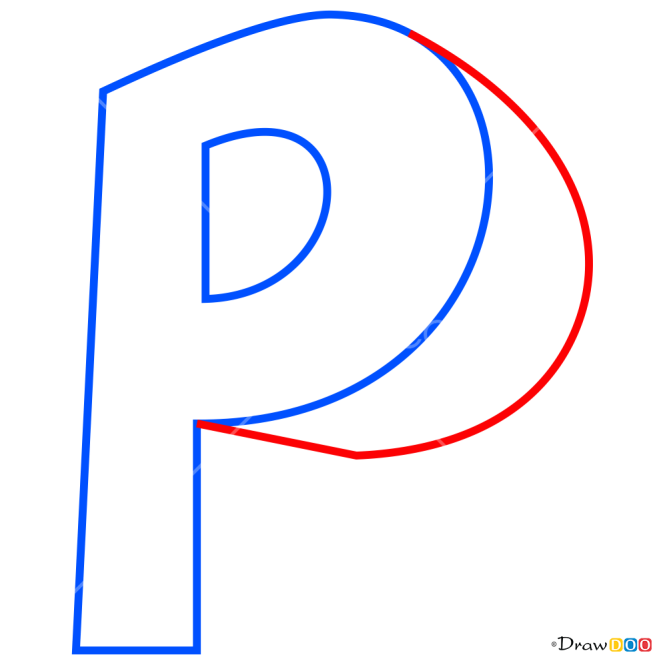 How to Draw P, 3D Letters