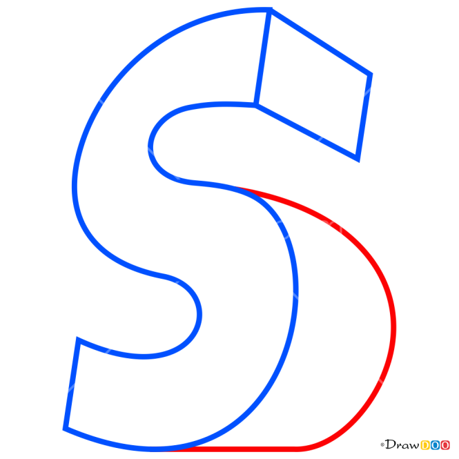 How to Draw S, 3D Letters