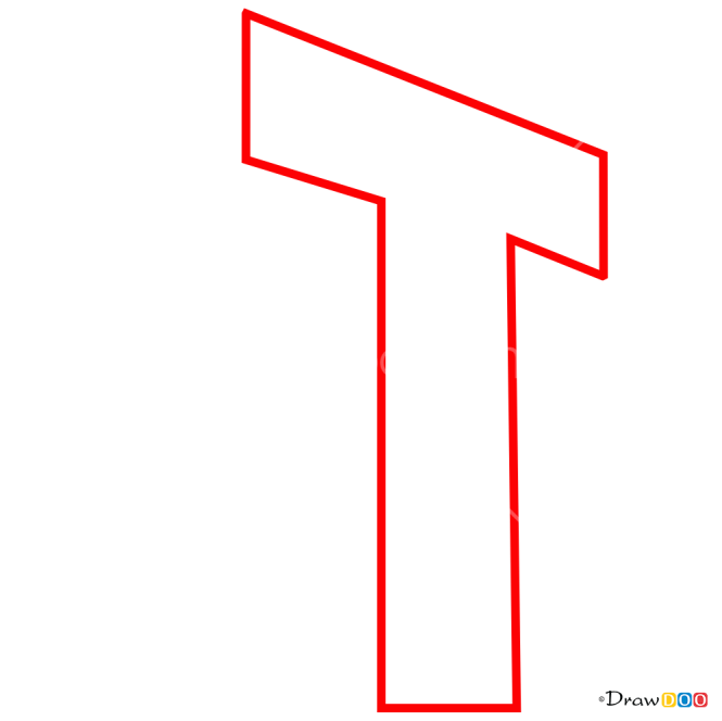 How to Draw T, 3D Letters