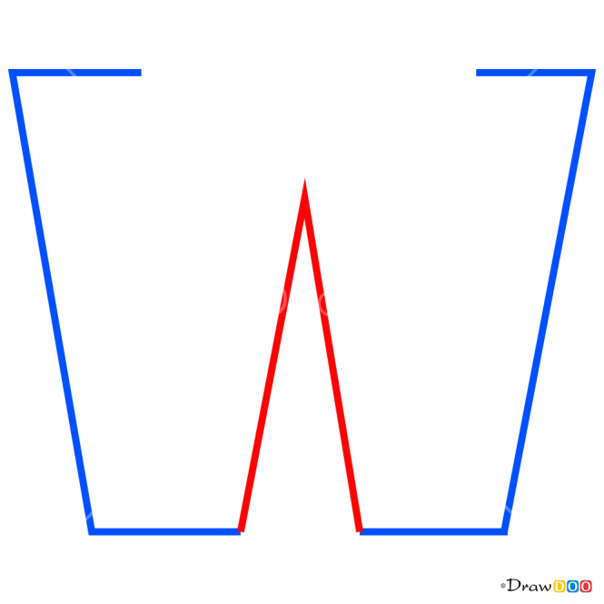 How to Draw W, 3D Letters