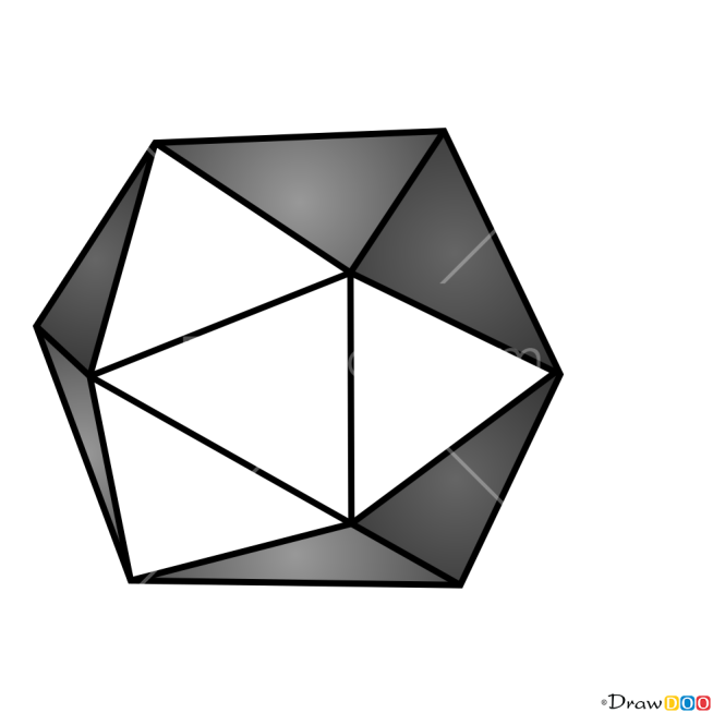 How to Draw 3D Hexagon, 3D Objects