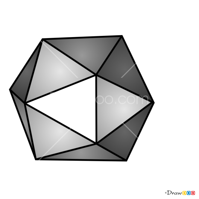 How to Draw 3D Hexagon, 3D Objects