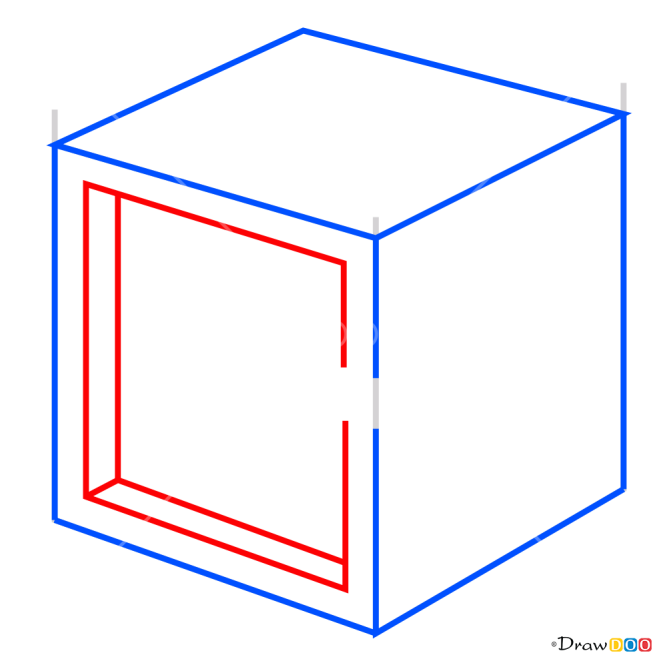 How to Draw Impossible Cube, 3D Objects