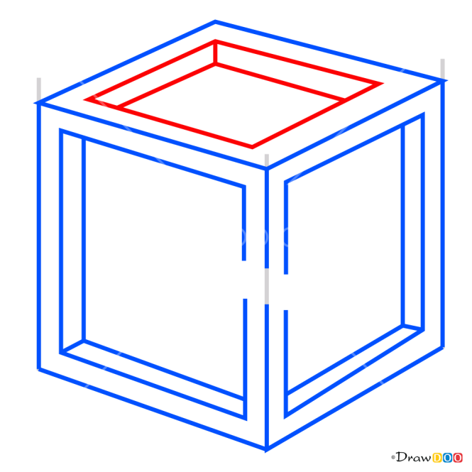 How to Draw Impossible Cube, 3D Objects