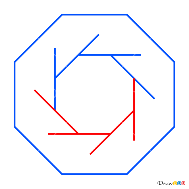 How to Draw Twisted Octagon, 3D Objects