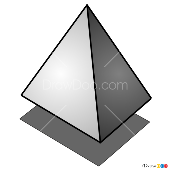 How to Draw 3D Pyramid, 3D Objects