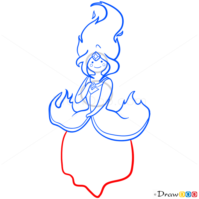 How to Draw Flame Princess, Adventure Time
