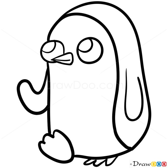 How to Draw Gunter, Adventure Time