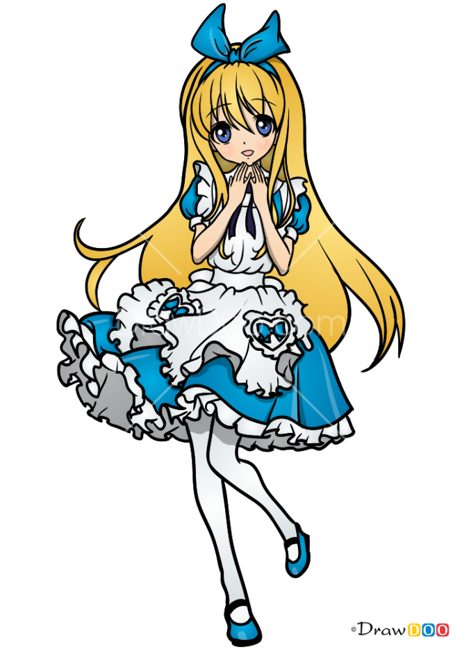 How to Draw Anime Alice, Alice in Wonderland