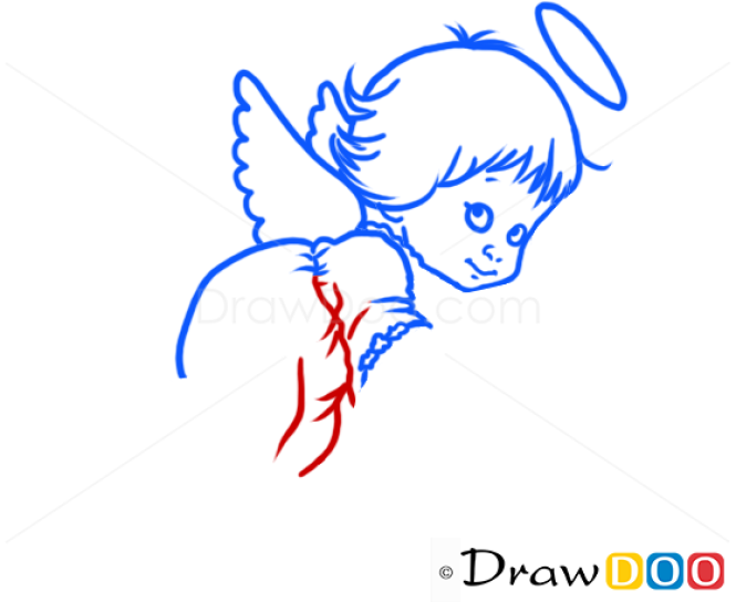 How to Draw Cute Angel, Christmas Angels