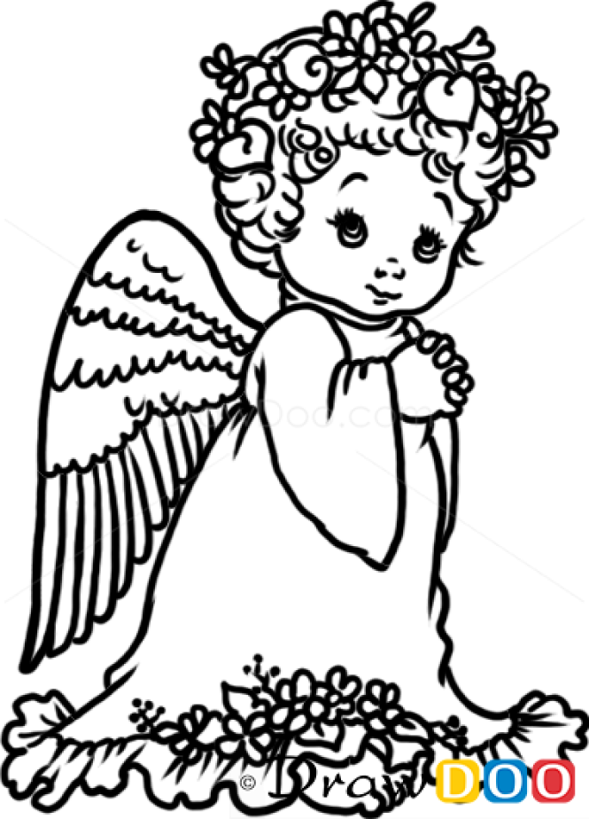 How to Draw Adorable Angel, Christmas Angels