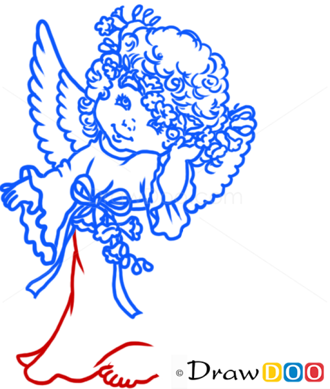 How to Draw Beautiful Angel, Christmas Angels