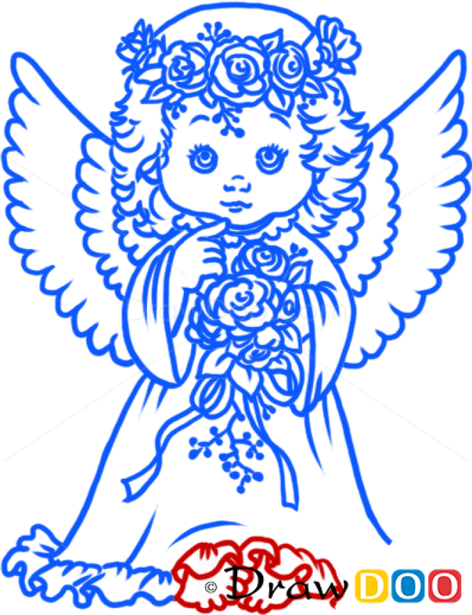 How to Draw Pretty Angel, Christmas Angels
