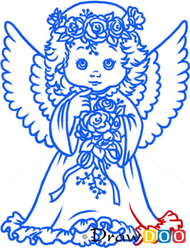 How to Draw Pretty Angel, Christmas Angels