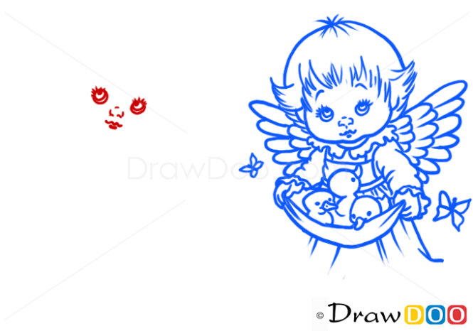 How to Draw Angels with Animals, Christmas Angels