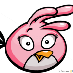 How to Draw Pink Bird, Angry Birds