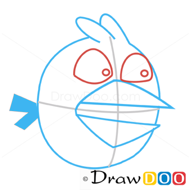 How to Draw Blue Bird, Angry Birds